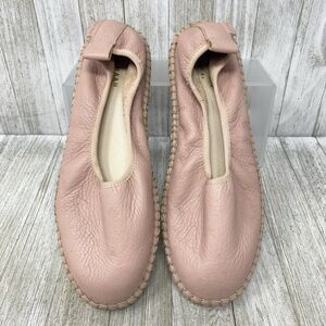 Cole Haan Women 7.5 Cloudfeel Espadrille Flat Rose Pink Leather Grand OS Slip On
